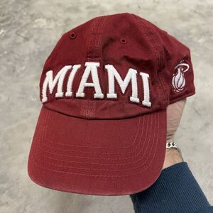 NBA Miami Heat 47 Brand Twins Hat (Adjustable) Monochrome Red Red White